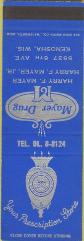Matchbook Cover - Mayer Drug Kenosha WI SAMPLE