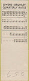 Matchbook Cover - Owens Brumley Funeral Homes Fort Worth TX SAMPLE Bowie