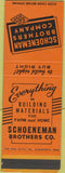 Matchbook Cover - Schoeneman Brothers Building Supply SAMPLE