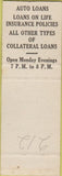 Matchbook Cover - Union National Bank Trust Elgin IL SAMPLE