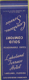 Matchbook Cover - Lakeland Terrace Hotel Lakeland FL SAMPLE