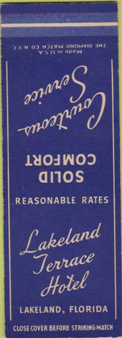 Matchbook Cover - Lakeland Terrace Hotel Lakeland FL SAMPLE