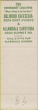 Matchbook Cover - Allandale Cafeteria Austin TX SAMPLE