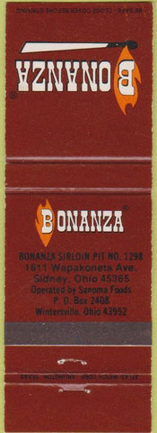 Matchbook Cover - Bonanza Steak House Wintersville OH