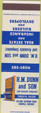 Matchbook Cover - HM Dunn Son Real Estate Louisville KY SAMPLE