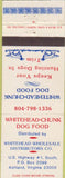 Matchbook Cover - Whitehead Chuck Dog Food Ashland VA
