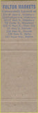 Matchbook Cover - Fulton Markets  grocery Waterbury Seymor Ansonia