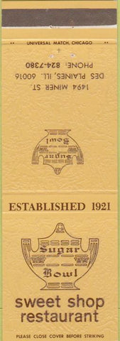 Matchbook Cover - Sweet Shop Restaurant Des Plaines IL