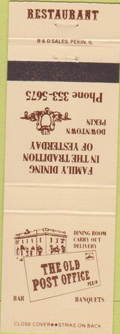 Matchbook Cover - Old Post Office Pekin IL