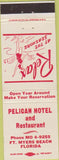 Matchbook Cover - Pelican Hotel Fort Myers Beach FL girlie