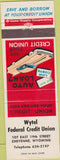 Matchbook Cover - Wytel Federal Credit Union Cheyenne WY