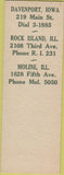 Matchbook Cover - Yerbury Dana Co Tri City Cleaners SAMPLE