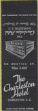 Matchbook Cover - Charleston Hotel SC SAMPLE