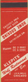 Matchbook Cover - Klepit's Wolf Restaurant Chicago IL SAMPLE