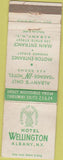 Matchbook Cover - Hotel Wellington Albany NY WORN