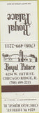 Matchbook Cover - Royal Palace Chicago Ridge IL