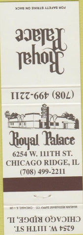 Matchbook Cover - Royal Palace Chicago Ridge IL