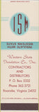 Matchbook Cover - Western Insulation Roanoke VA SAMPLE
