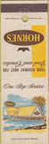 Matchbook Cover - Horne's restaurants highway chain