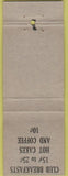 Matchbook Cover - Curtis Cafe Denver CO WORn