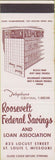 Matchbook Cover - Roosevelt Federal Savings ST Louis MO SAMPLE