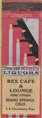 Matchbook Cover - Rex Cafe Lounge Idaho Springs CO WEAR