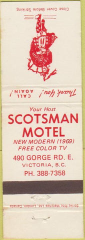 Matchbook Cover - Scotsman Motel Victoria BC