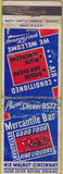 Matchbook Cover - Mercantile Bar Cincinnati OH POOR