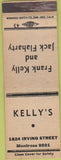 Matchbook Cover - Kelly's WORN