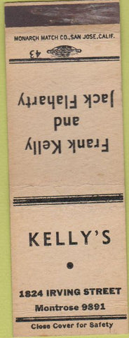 Matchbook Cover - Kelly's WORN