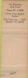 Matchbook Cover - Skow's Restaurant Milwaukee WI WEAR