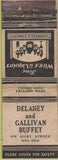 Matchbook Cover - Delaney Gallivan Buffet NO TOWN WORN