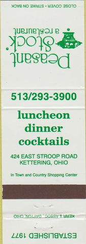 Matchbook Cover - Peasant Stock Restaurant Kettering OH
