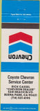 Matchbook Cover - Chevron Oil Gas Buena Park CA