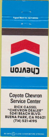 Matchbook Cover - Chevron Oil Gas Buena Park CA
