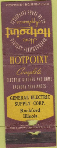 Matchbook Cover - Hotpoint Appliances Rockford IL WORN