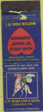 Matchbook Cover - CH Masland Sons Carlisle PA WEAR