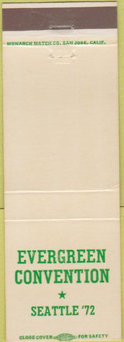 Matchbook Cover - Evergreen Convention 1972 Seattle WA