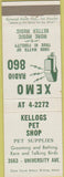 Matchbook Cover - Kellogs Pet Shop XEMO Radio Los Angeles?