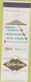 Matchbook Cover - Gerber Haus Fort Wayne IN