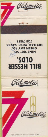 Matchbook Cover - Bill Hessler Oldsmobile Neenah WI WORN