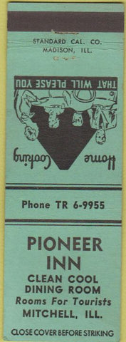 Matchbook Cover - Pioneer Inn Mitchell IL