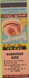 Matchbook Cover - Hamburger Barn New York City
