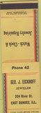 Matchbook Cover - Geo Eickhoff Jeweler East Dundee IL