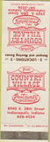 Matchbook Cover - Country Village Restaurant Indianapolis IN
