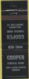 Matchbook Cover - Cooper Funeral Home Grants Lick KY