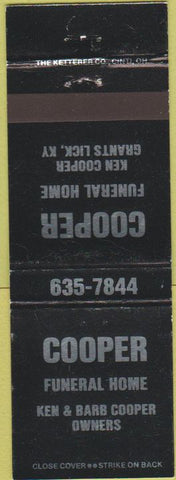 Matchbook Cover - Cooper Funeral Home Grants Lick KY