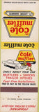 Matchbook Cover - Cole Muffler NO TOWN