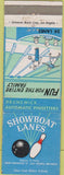 Matchbook Cover - Showboat Lanes bowling Las Vegas NV