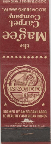 Matchbook Cover - Magic Carpet Co Bloomsburg PA